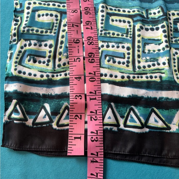 CHICO’S Blue and Black Patterned Scarf - Picture 8 of 8